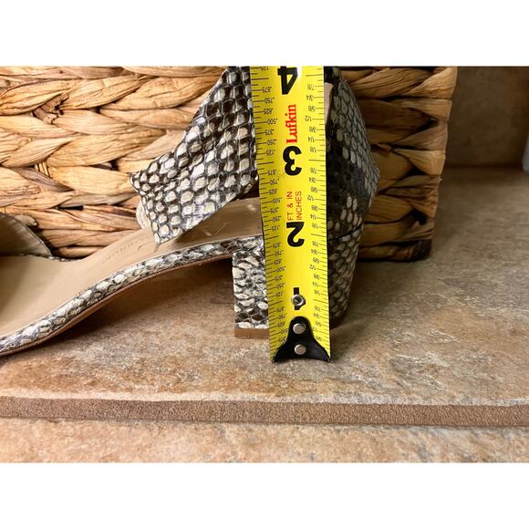 AGL Snakeskin Print Platform Sandals, Strappy, Sz 38, Made in Italy, Leather - Picture 7 of 8